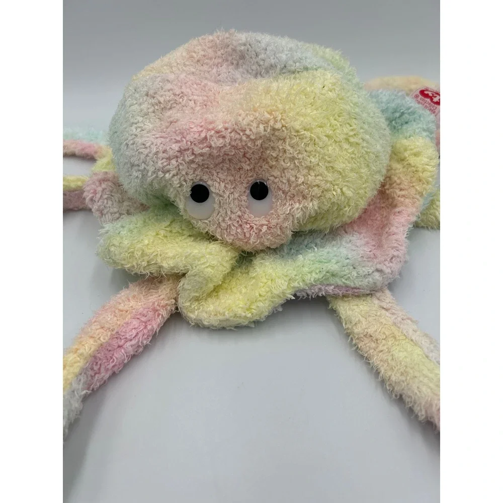 Ty Beanie Buddies Inky the Octopus Pastel Tie Dye Plush 1999 Large 11 Inch‎ Toy